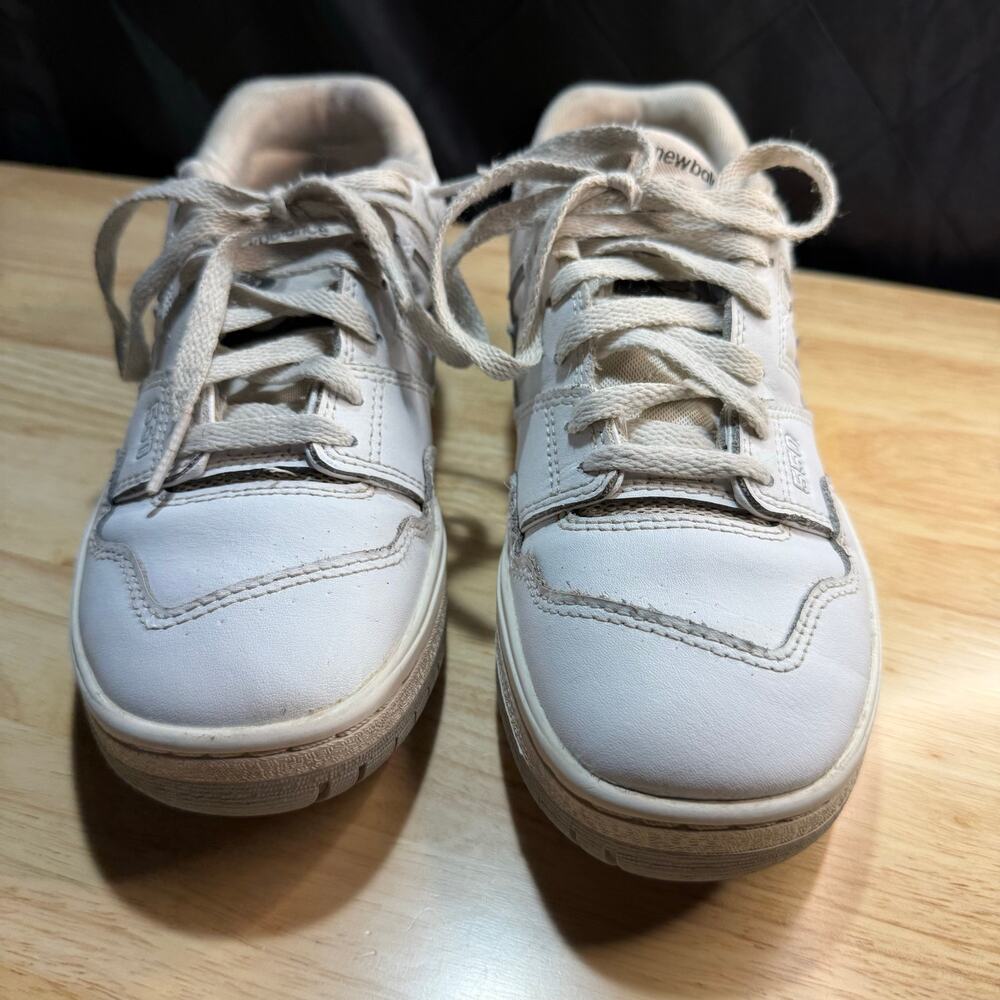 New Balance 550 Men’s Size 6 US Triple White Leather Athletic Shoes GSB550WW
